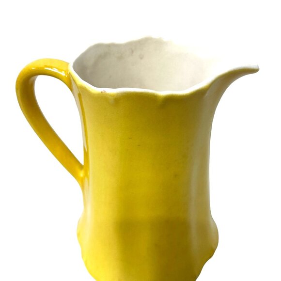 Yellow Pitcher Redwing Pottery Mustard Yellow - Picture 3 of 4